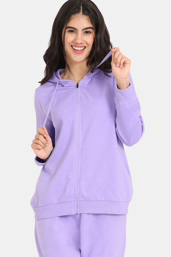 Buy Rosaline Cozy Fits Knit Poly Hoodie - Violet Tulip